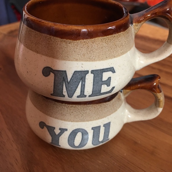 Vintage Other - VTG Me and You Stoneware Mugs